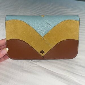 Kate Spade Blue, Yellow, and Brown wallet